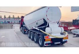 4 Axle 60CBM Pneumatic / Dry Bulk Tank Trailers will be sent to Congo Banana