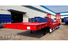 3 Axle 60ton Lowbed Trailer Truck will be shipped to in Zambia