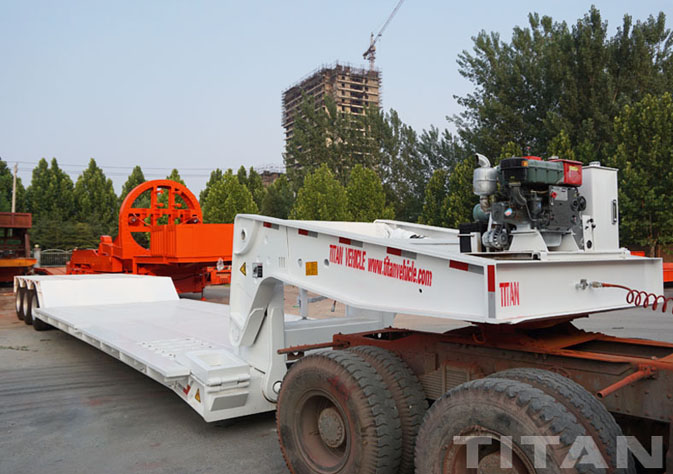 80 Ton Detachable Gooseneck Lowbed Trailer for Sale by TITAN VEHICLE