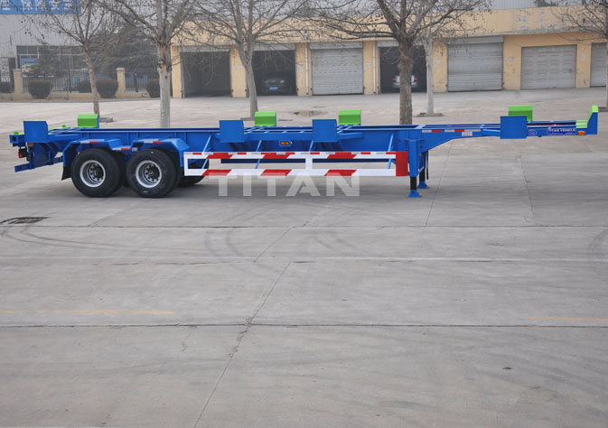 Shipping container terminal chassis trailer