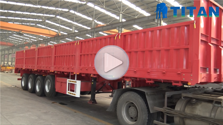 4 axle sidewall semi trailer video