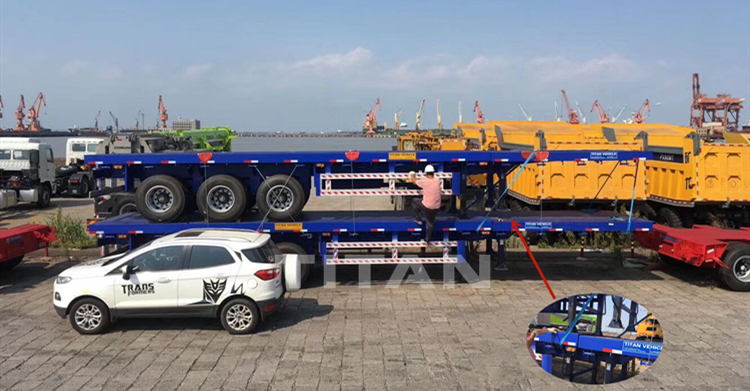 3 Axle flatbed semi trailer