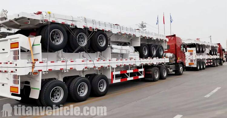 3 Axle 80Ton Dropside Semi Trailer For Sale In Senegal