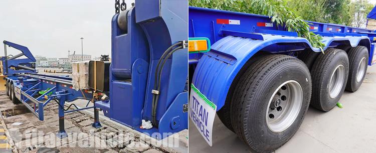 Factory  Show of Side Loader Container Trailer with Capacity 37 Ton