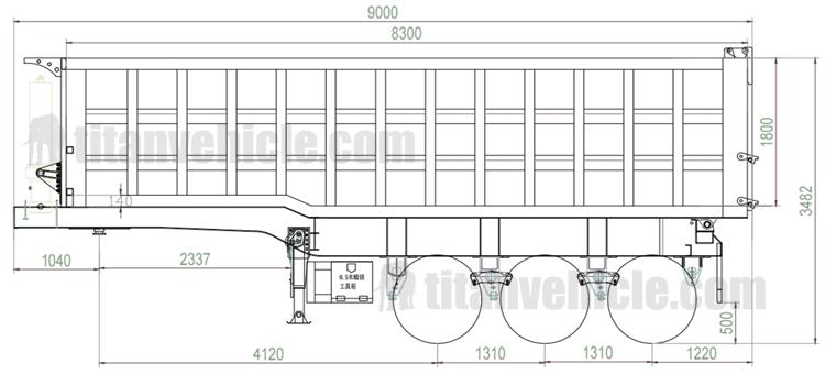 Tri Axle 40 Ton Tipper Trailer for Sale In Tanzania Dar es salaam