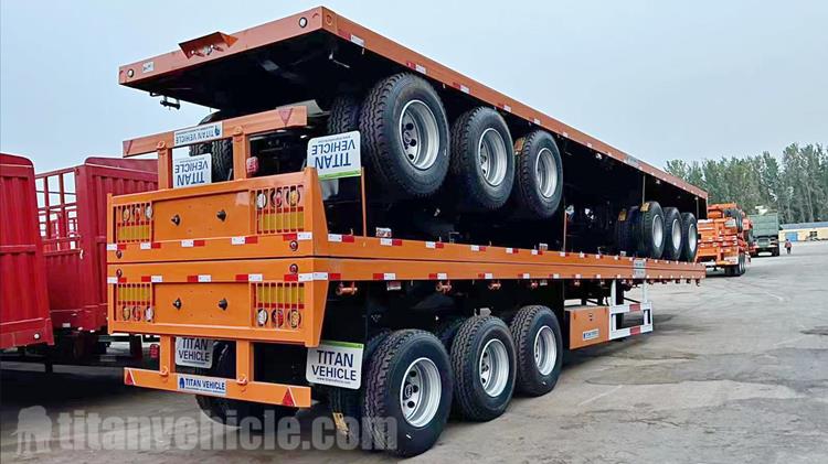 Tri Axle 40Ft Flatbed Semi Trailer for Sale In Ethiopia