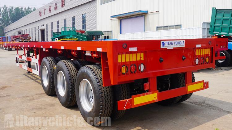 3 Axle 40Ft Flatbed Trailer with Airbag Suspension for Sale In Tanzania Dar es salaam