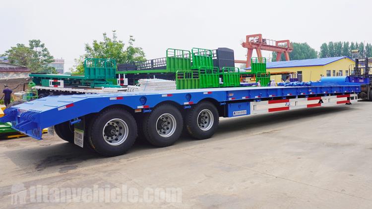 Tri Axle 80 Ton Low Bed Trailer for Sale In Tanzania Dar es salaam