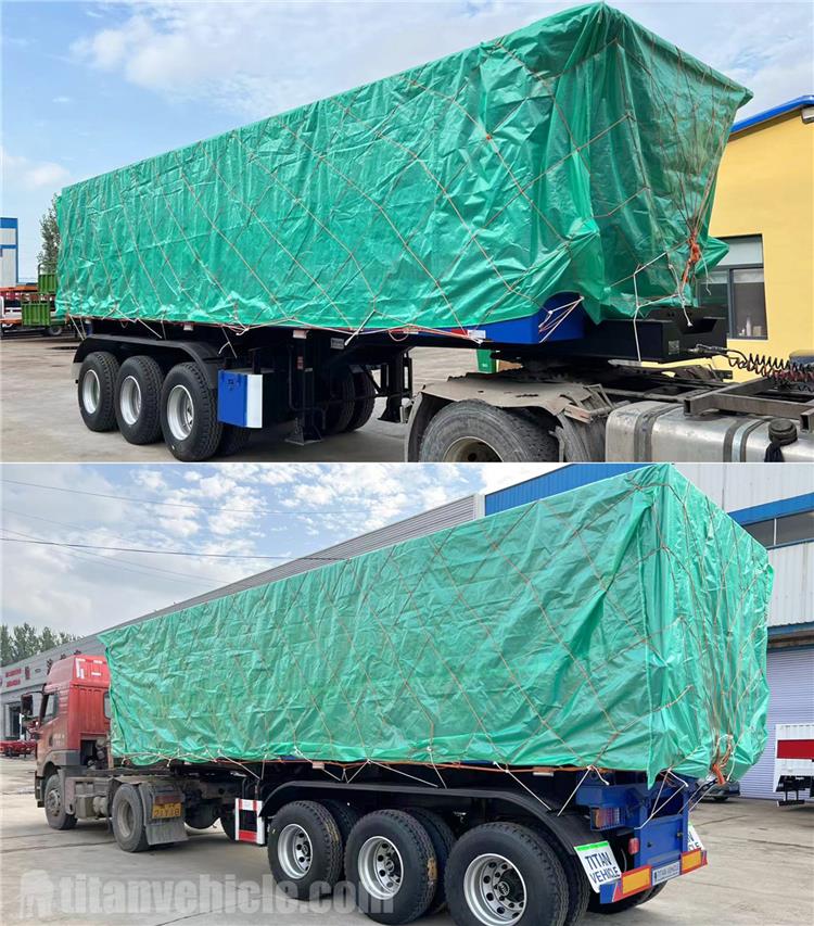 Tri Axle 33CBM Semi Dump Trailers for Sale in Benin