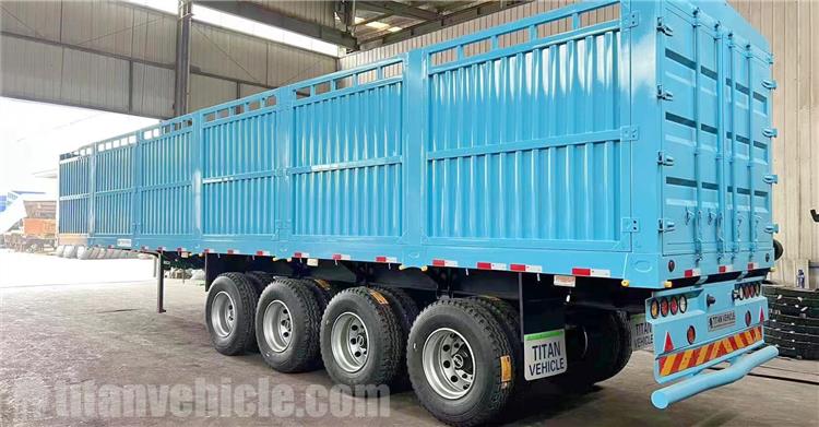 4 Axle 80 Ton Fence Cargo Trailer for Sale in Tanzania