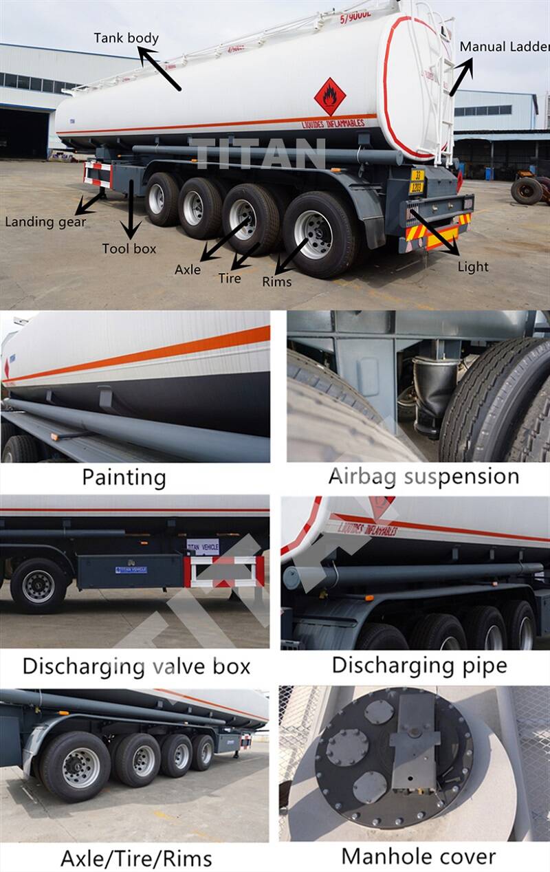 4 axle fuel tanker trailer